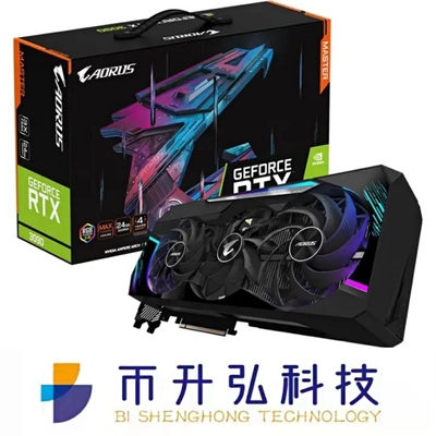 24g ETH 기가바이트 아오루스 지포스 RTX 3090 10496 CUDA 1785MHz 다이렉트 엑스 12