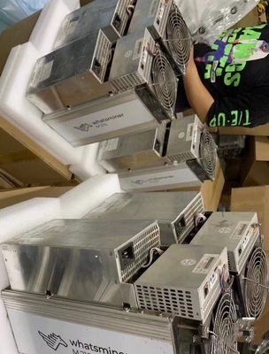 중고 마이크로브트 위하트셰미네르 M21S 58T BTC 채굴기 60W/T 이더넷 네트워킹