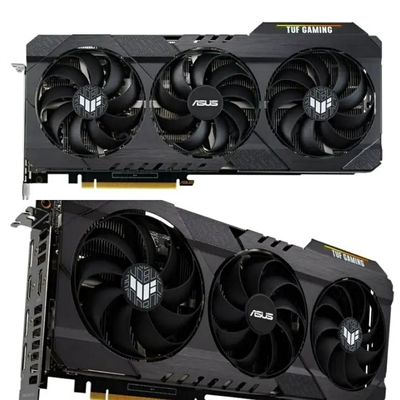 검은 아서스 TUF 지포스 RTX 3060 OC 12GB 3584 CUDA 15000MHz 단일 8 핀