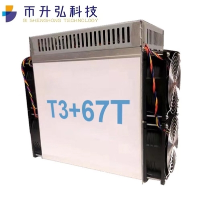 장비 13.53KG를 채굴하는 3300W 이실린콘 Asic 광부 T3+ 67T Asic