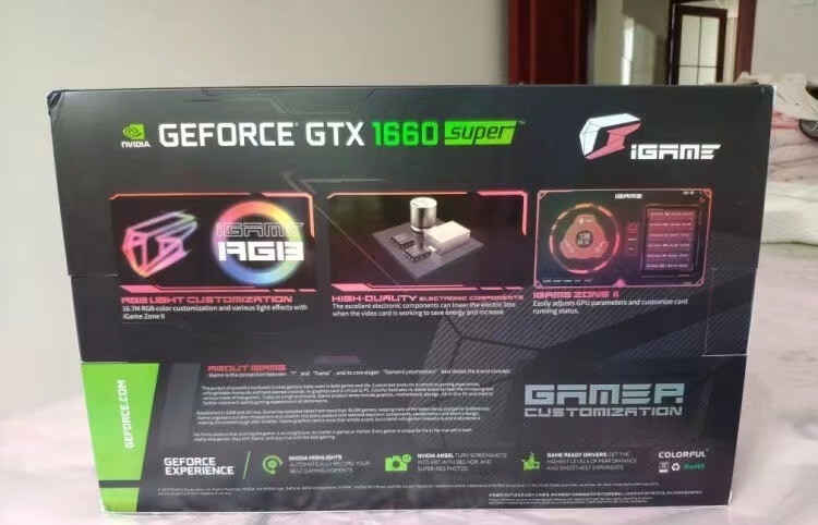 장비 그래픽 카드 화려한 이가메 지포스 GTX 1660년 최고 울트라를 1785MHZ명 채굴하는 6G ETH